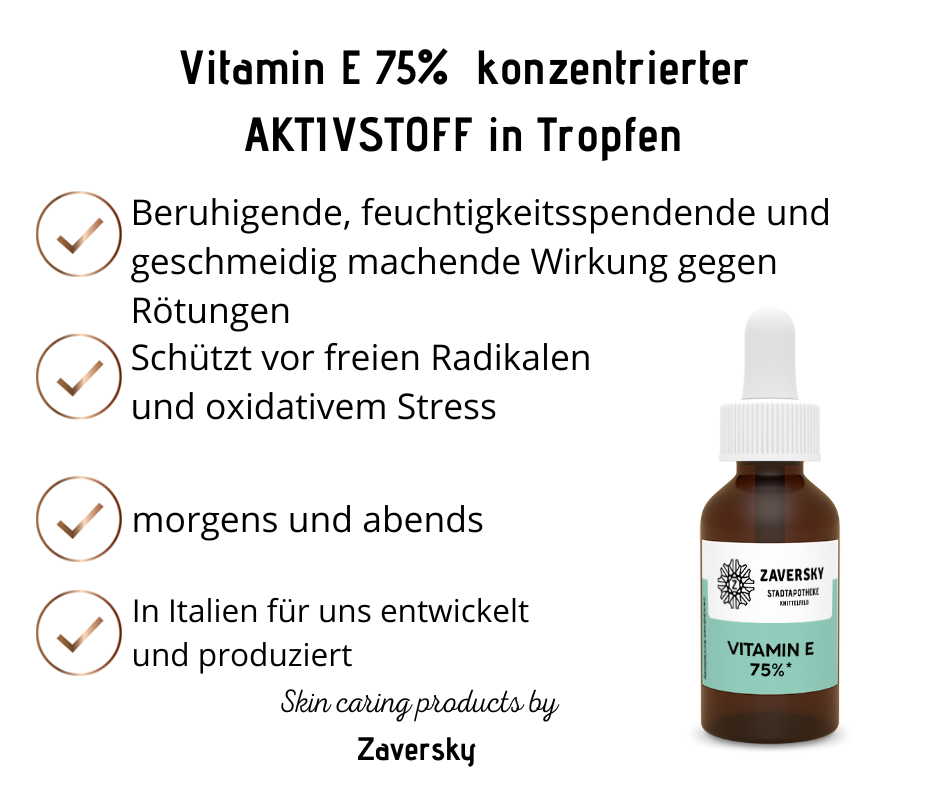 Vitamin E 75% konzentrierter AKTIVSTOFF in Tropfen CareZ bei Apotheke Zaversky
