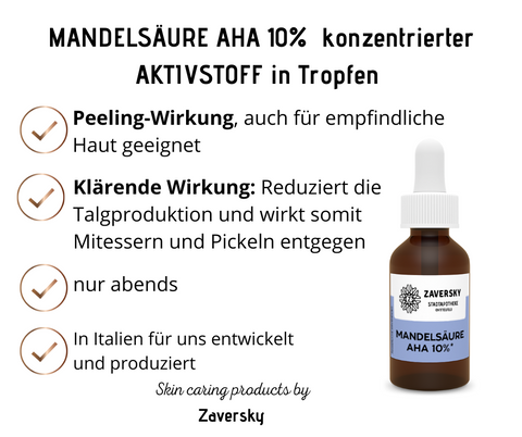 MANDELSÄURE AHA 10% konzentrierter AKTIVSTOFF in Tropfen CareZ bei Apotheke Zaversky
