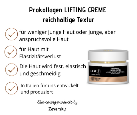 Prokollagen LIFTING CREME mit 3-fach Wirkung reichhaltige Textur CareZ bei Apotheke Zaversky