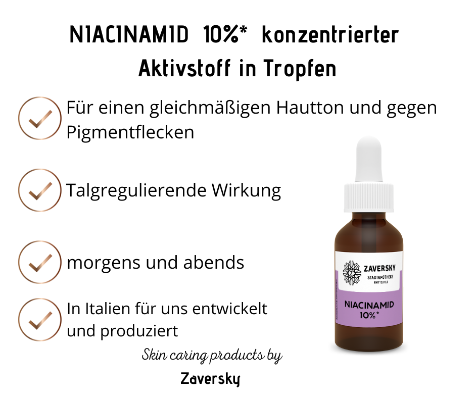 Niacinamid 10% - verfeinertes Hautbild bei Apotheke Zaversky