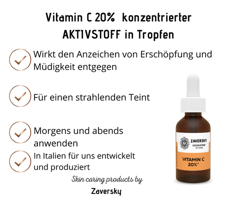 Vitamin C 20% konzentrierter AKTIVSTOFF in Tropfen CareZ bei Apotheke Zaversky