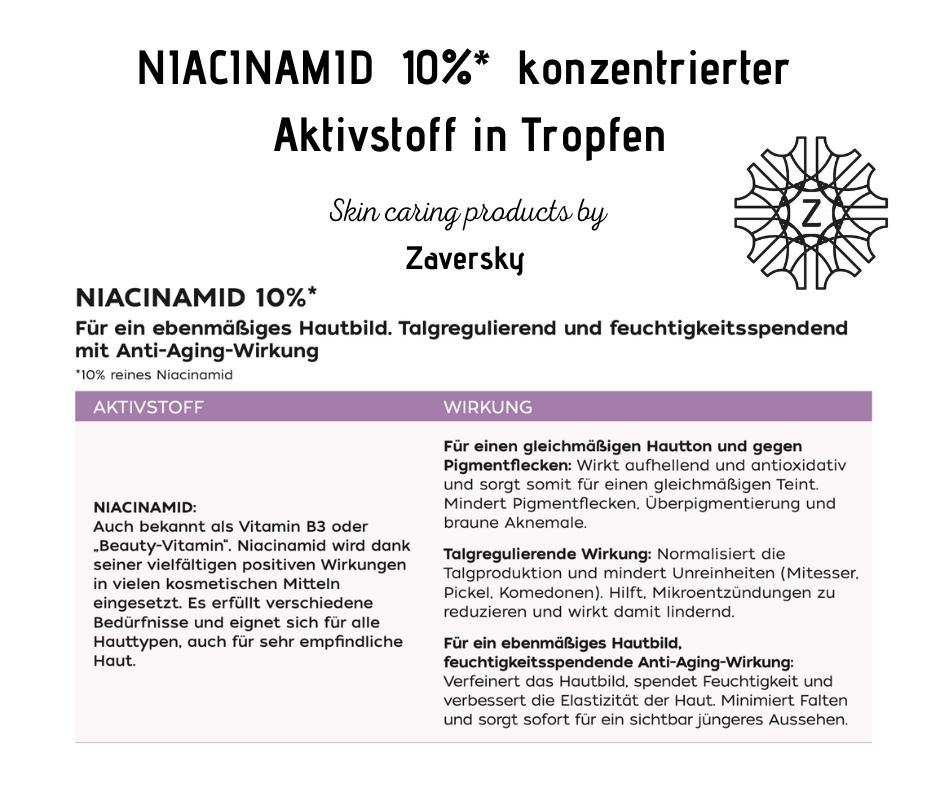 Niacinamid 10% - verfeinertes Hautbild bei Apotheke Zaversky