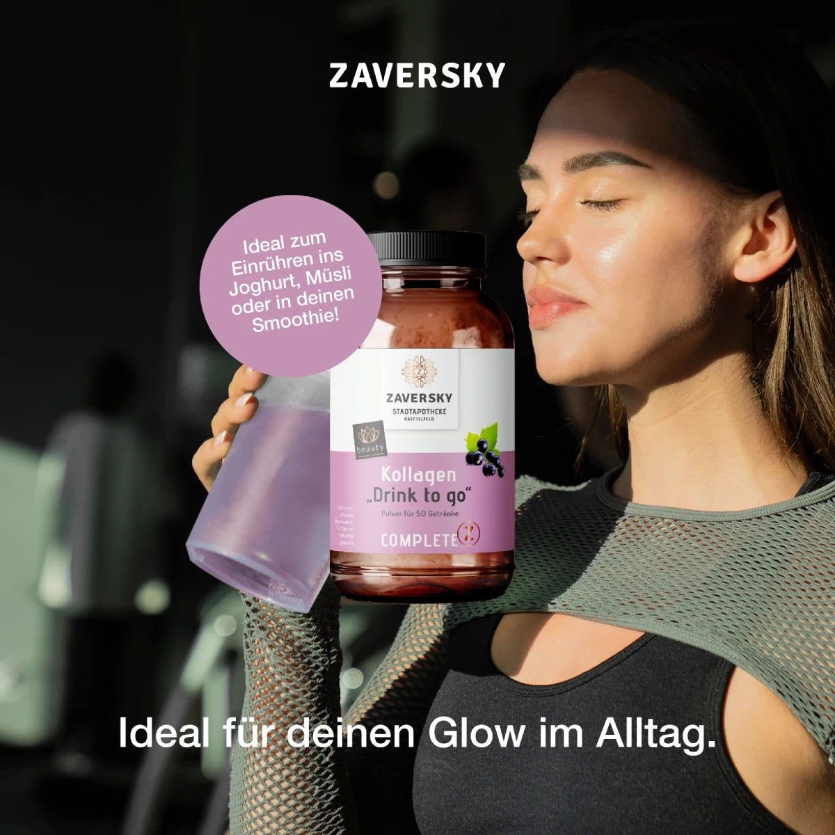 Kollagen "Drink to Go" mit Johannisbeerfruchtpulver - Gratis Produkt (ab €400) bei Apotheke Zaversky