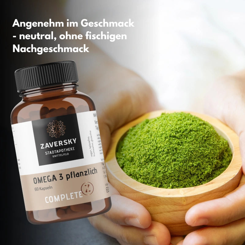 Omega‑3 pflanzlich - Veganes Algenöl mit DHA & EPA bei Apotheke Zaversky