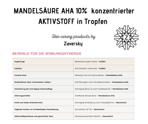MANDELSÄURE AHA 10% konzentrierter AKTIVSTOFF in Tropfen CareZ bei Apotheke Zaversky